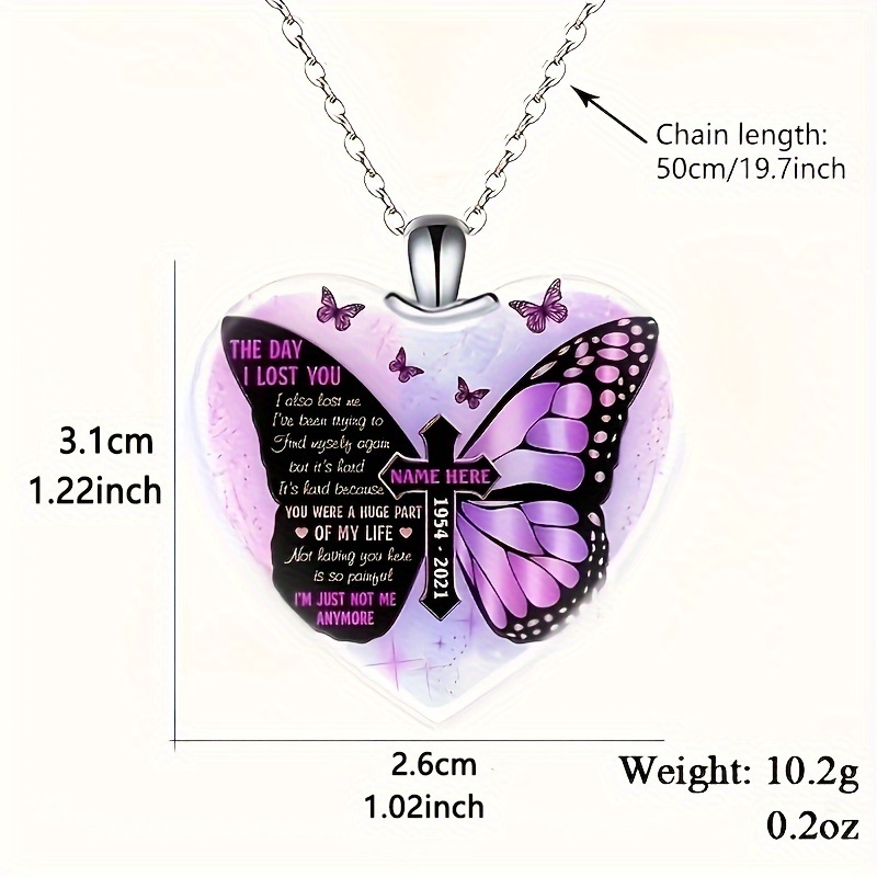 Purple on sale butterfly necklace