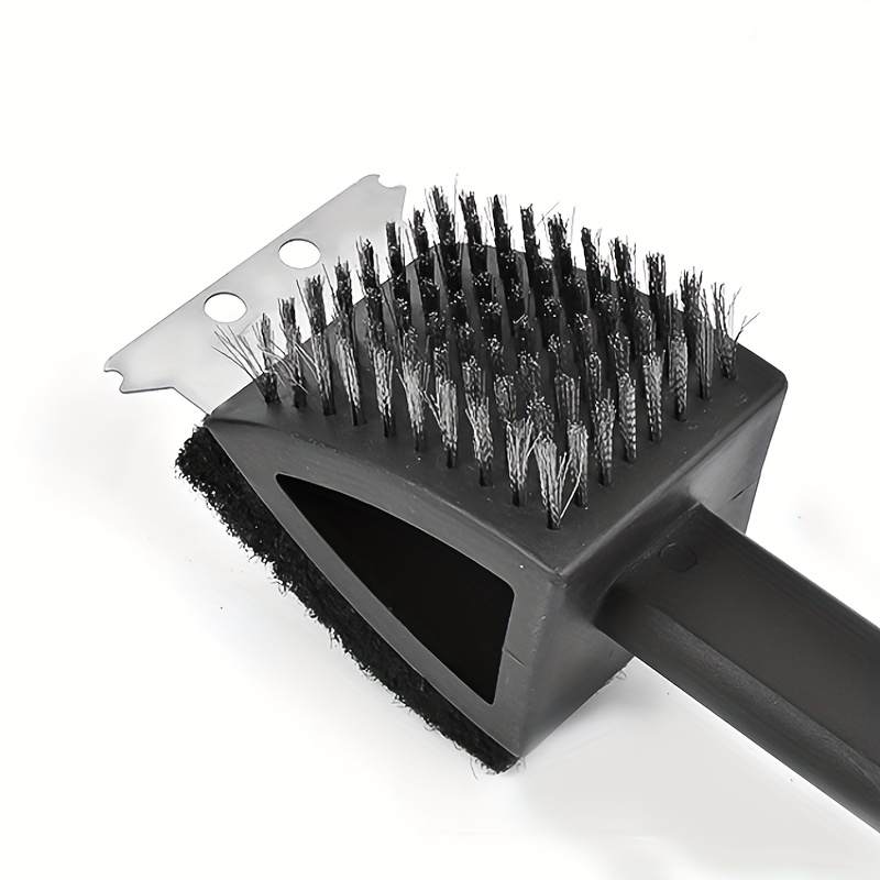 3 Pack Grill Brush and Scraper Steel Bristles BBQ Grill Brush