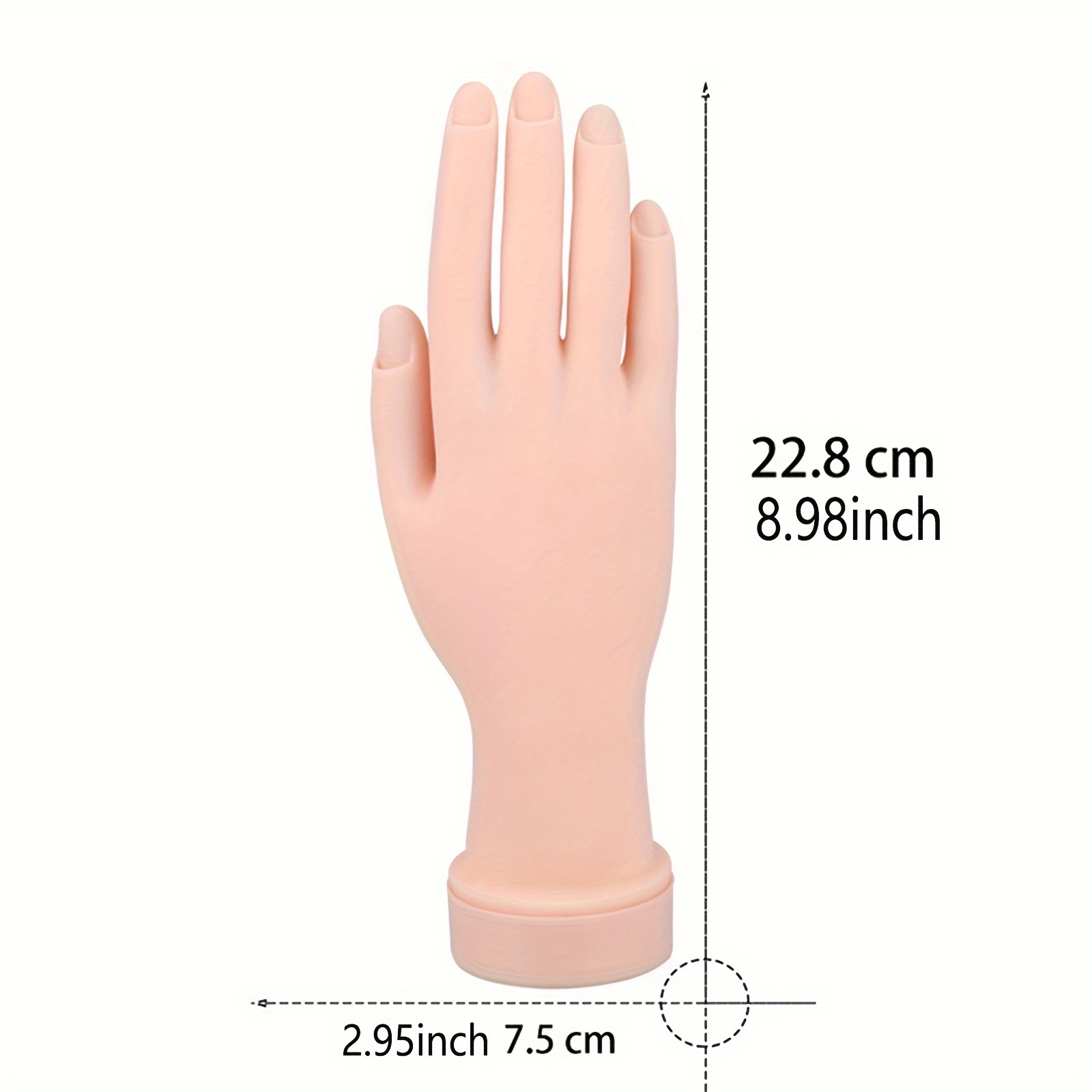 Nail Trainning Hand Flexible Soft Practice Mannequin Hand - Temu