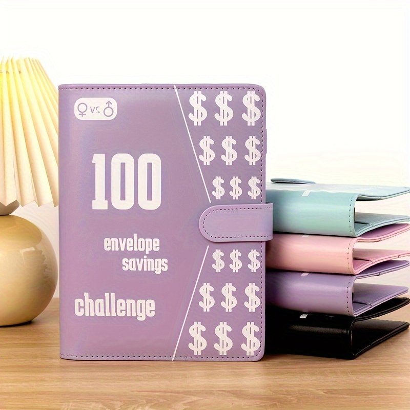 Livre d'enveloppe de défi d'économie d'argent, assistant financier d' enveloppe de budget, cahier de reliure de budget, 100 - AliExpress