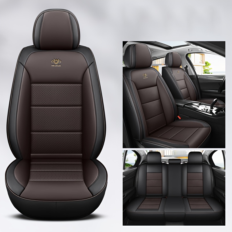 2024 new all     leather car seat covers universal fit durable stylish red   for   business casual use vehicle interior upgrade sleek car accessory   material