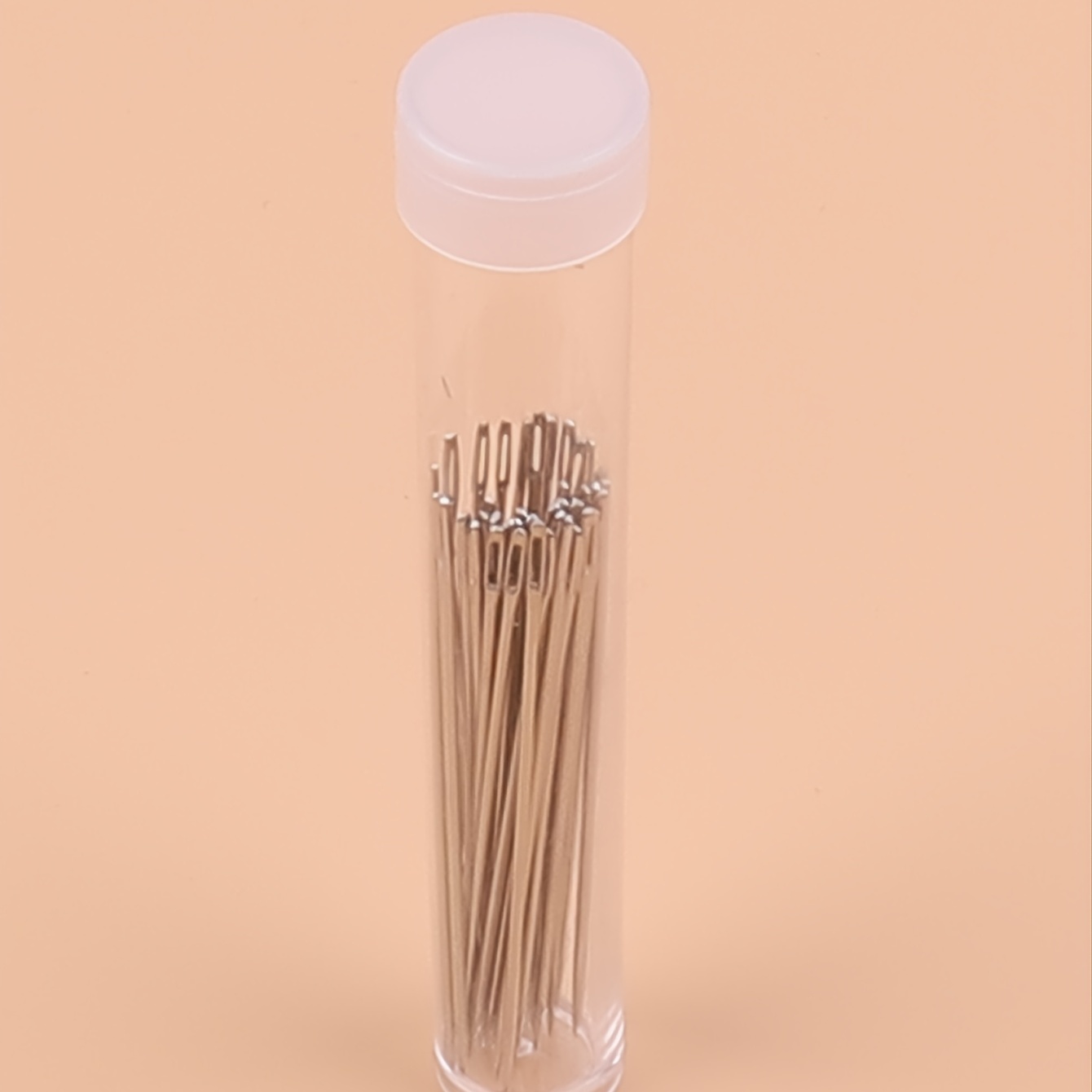 25pcs/set Large-Eye Needles Stitching Needles Big Eye Hand Sewing Needles  In Clear Storage Tube For Stitching, Sewing And Crafting