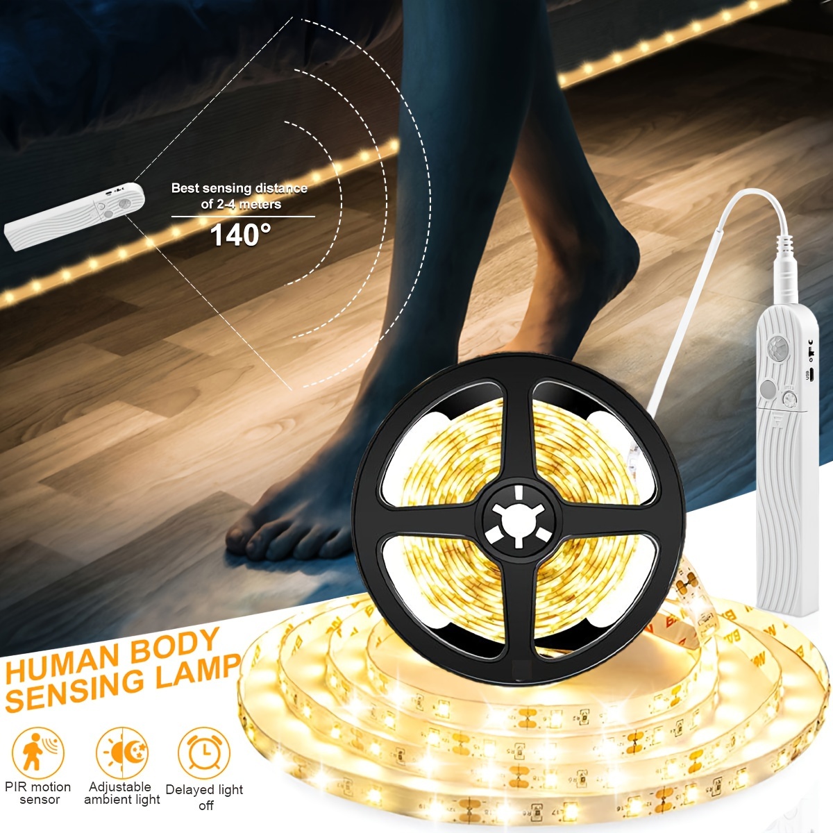 Bande Lumineuse LED USB avec Boîtier de Batterie DC5V, Flexible