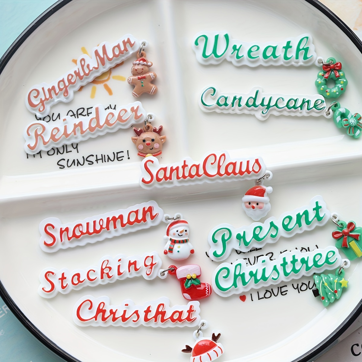 Christmas Slime Decor Charms Christmas Resin Cabochons Flatback