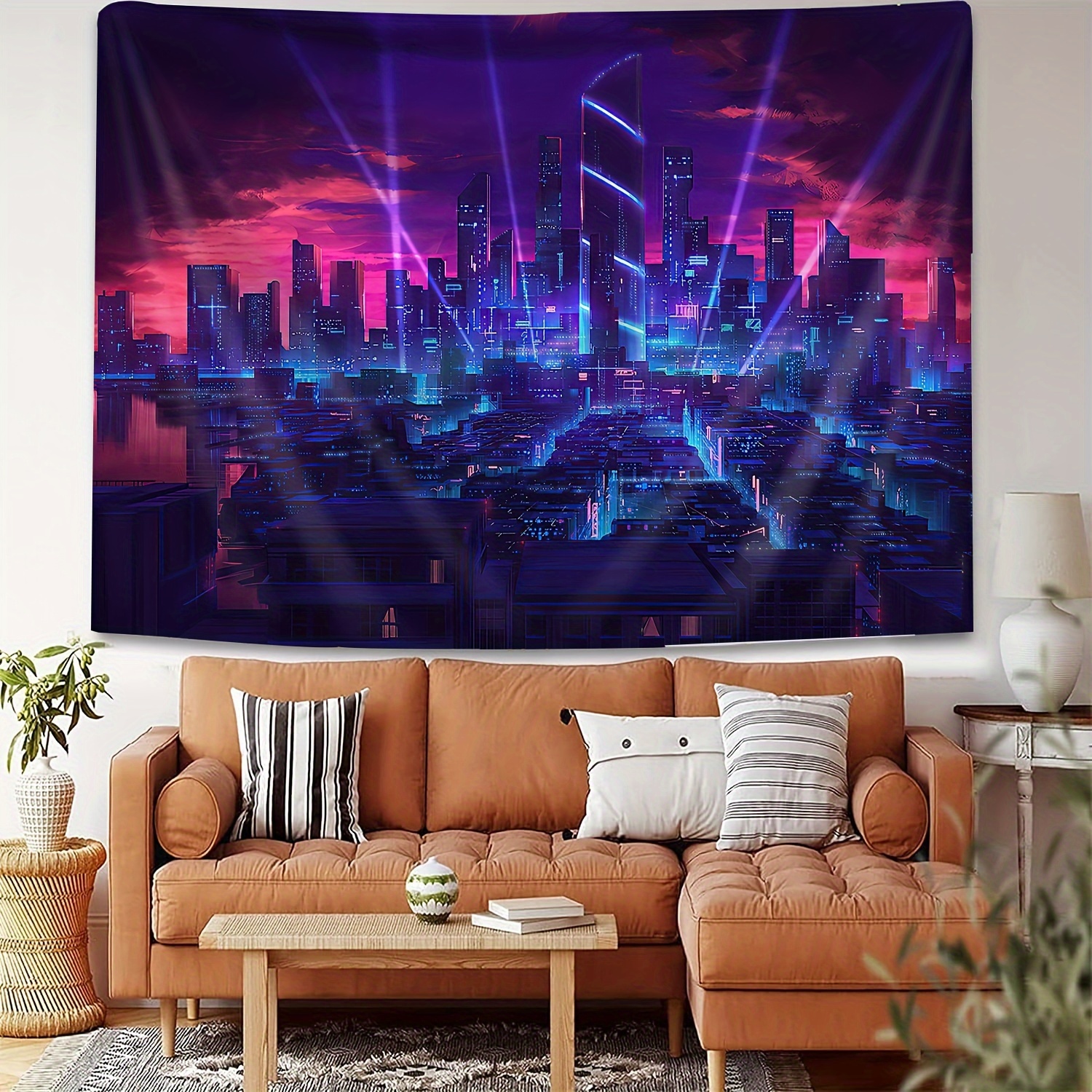 Neon discount city tapestry