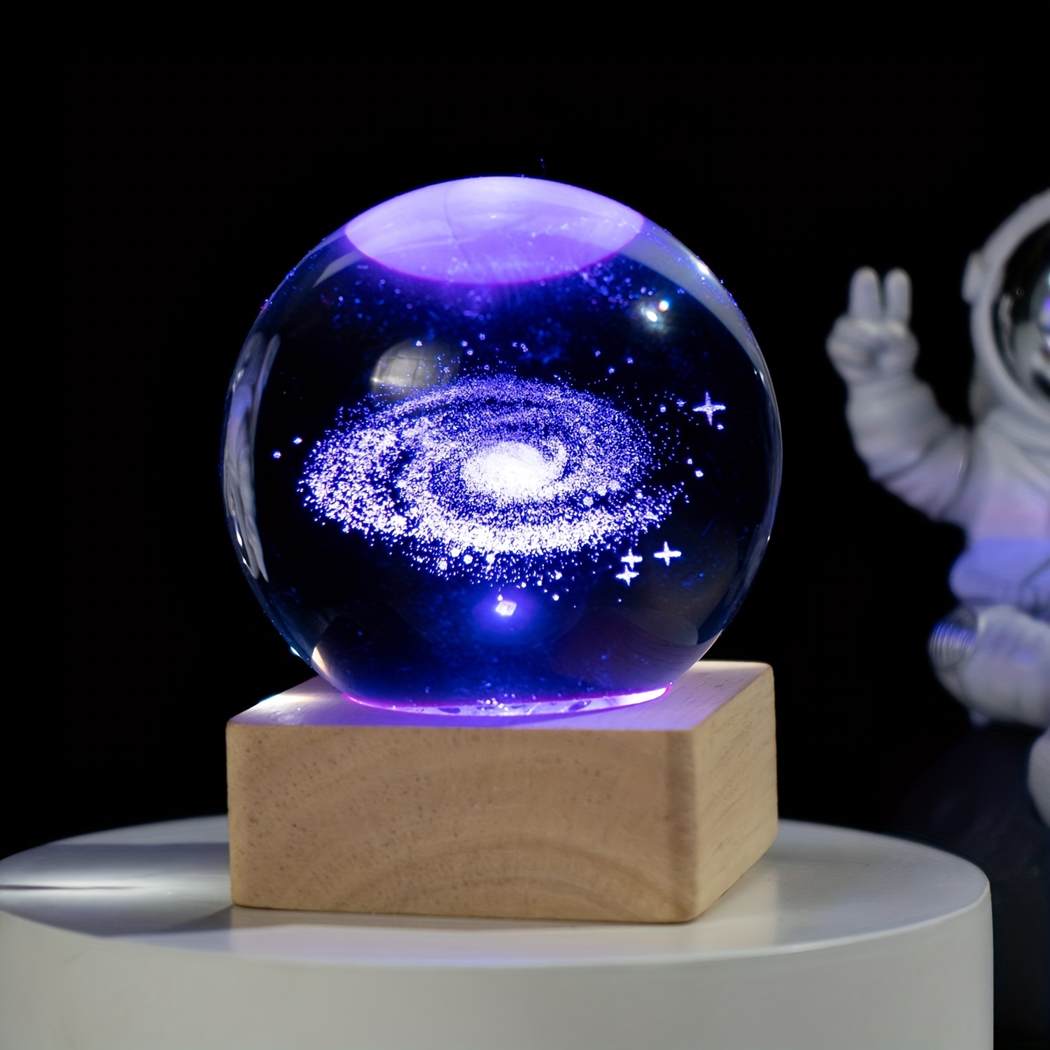 3D Unicorn Crystal Ball Light, LED Cute Unicorn Star Sky Series Night Light,  With Night Luminous Wooden Base, USB Ambient Light, Creative Gift, Unique  Room Decor colorful light : : Lighting