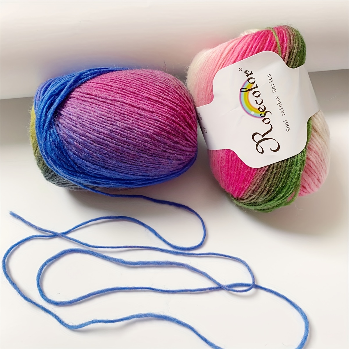 Wool Colored Yarn Hand Knitting Yarn Crochet Yarn Crocheting - Temu
