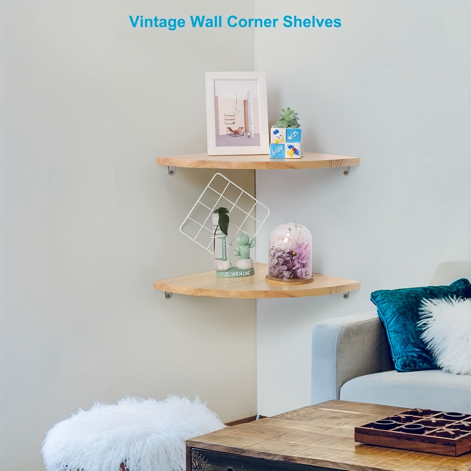 Corner Wall Shelf Floating Corner Shelves For Wall Corner - Temu