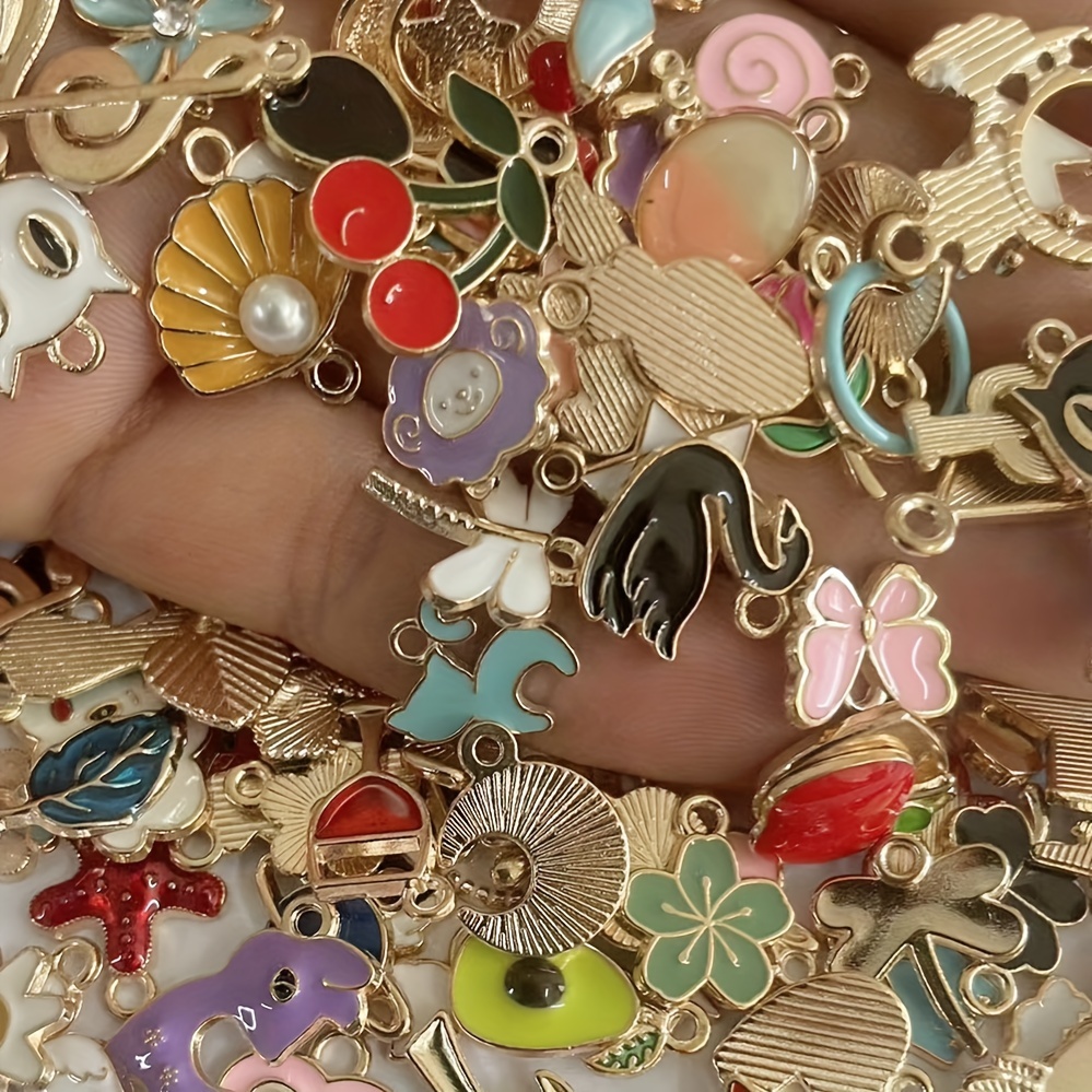 20Pcs Colourful Enamel Drip Oil Mini Cute Charms For Jewelry Making Smiling  Cloud Pendant DIY Bracelet Earrings Accessory Crafts - AliExpress
