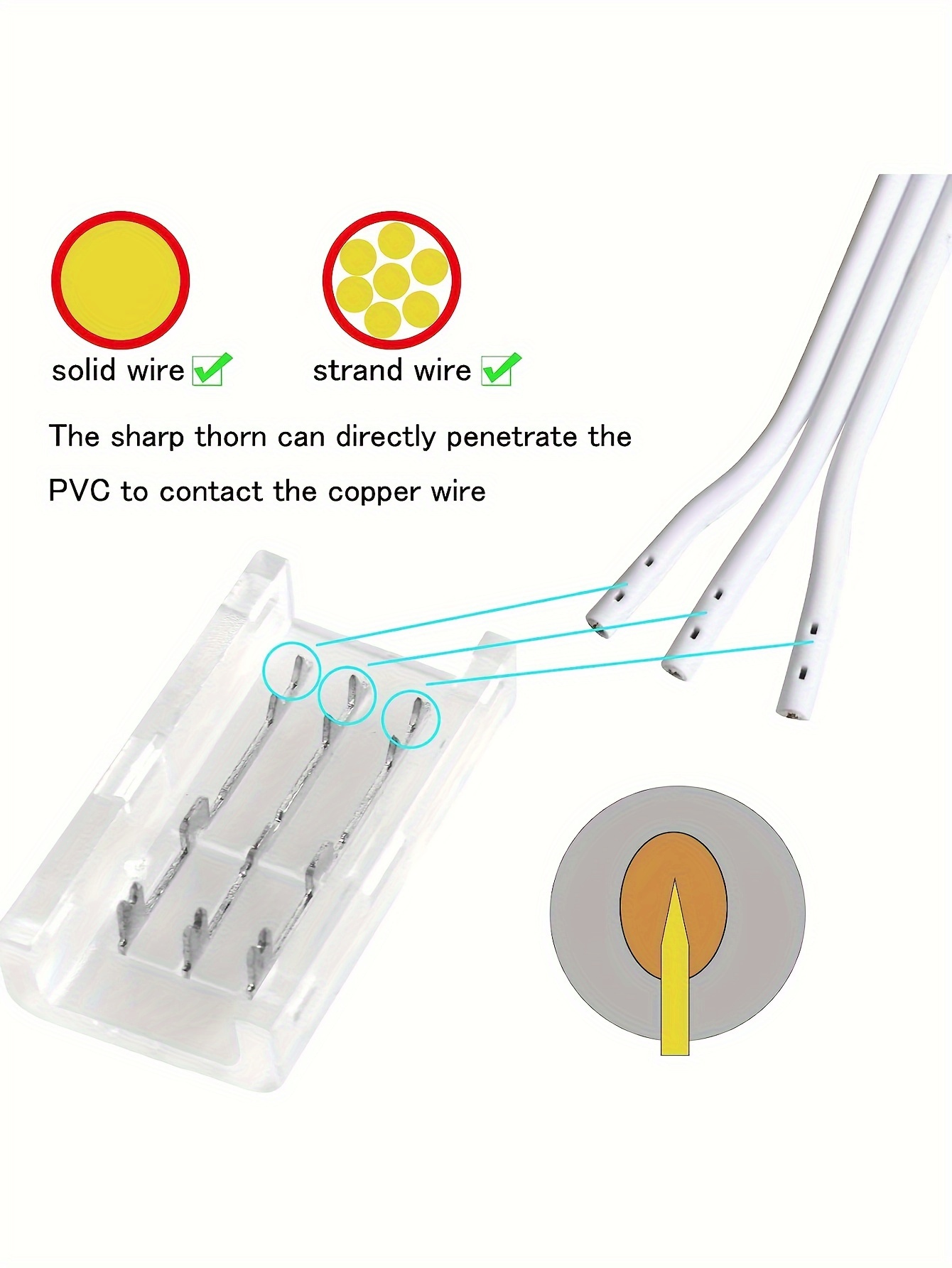 Conectores Luz Tira Led 10 Piezas 3 Pines Sin Espacios Sin - Temu Chile