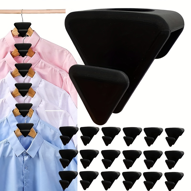 Space Triangles Hanger Hooks,5 Pcs Create Up to 3X More Closet Space, Easy  to Use Slip-Over Design, Organize Shirts, Pants, Jackets, Heavy Coats,  Accessories & More 