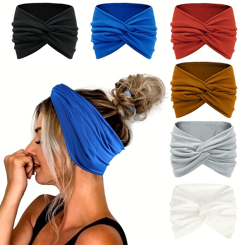 Wide Headbands Women Non Slip Soft Elastic Hair Bands Yoga - Temu Canada