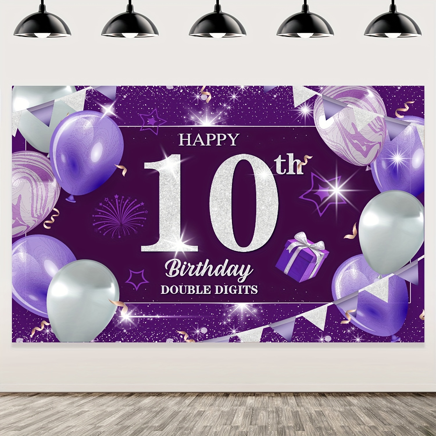 18th birthday background purple