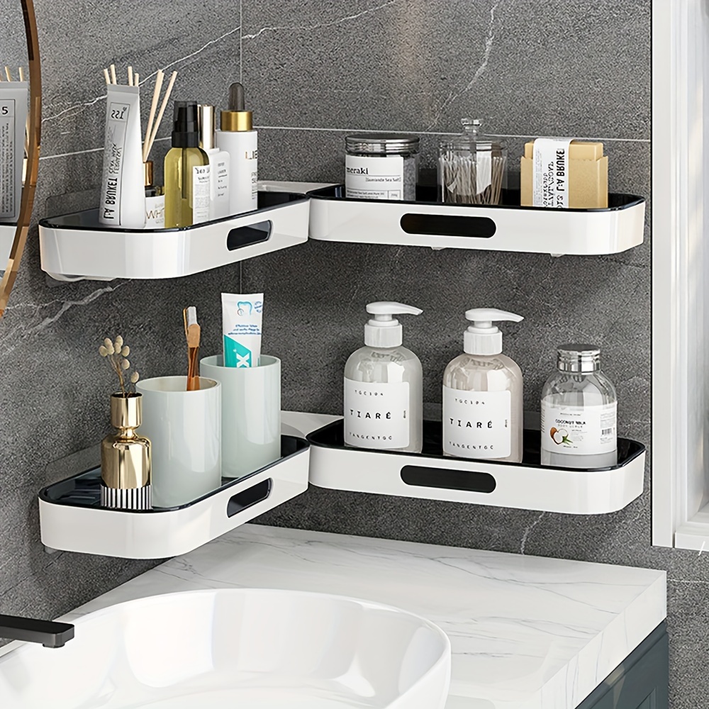 Rotatable Bathroom Storage Rack Wall Mounted Floating - Temu