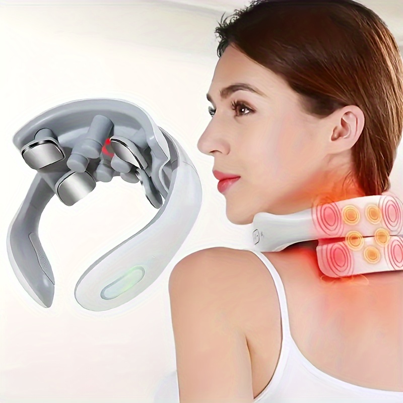 6 Heads Smart Electric Neck And Back Pulse Massager, Tens Wireless Heat  Massage Machine - Temu United Arab Emirates