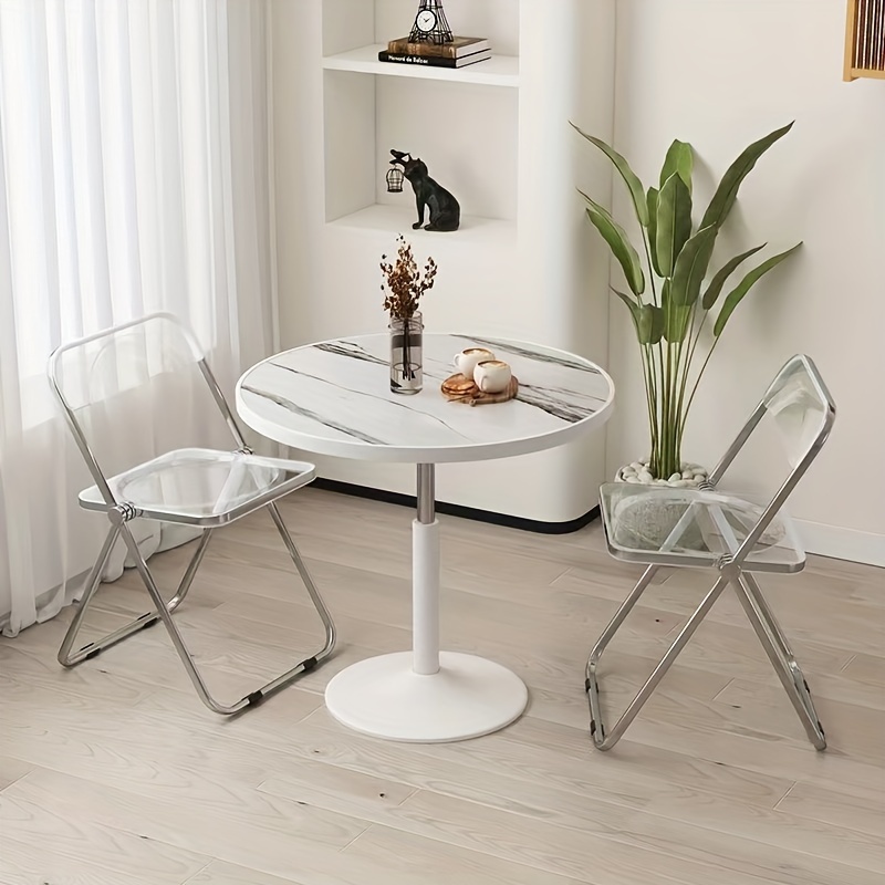  Mesa de madera maciza, mesa redonda plegable de cocina y  sillas, mesa redonda telescópica, para comedor : Hogar y Cocina