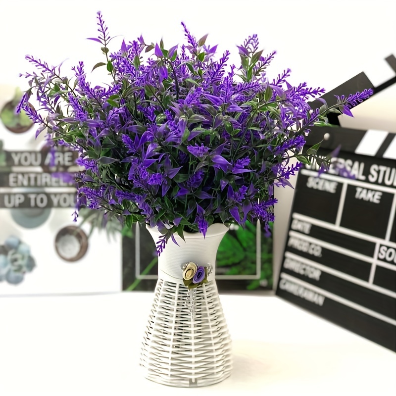 Artificial Flower Lavender Fake Flowers Uv Resistant - Temu