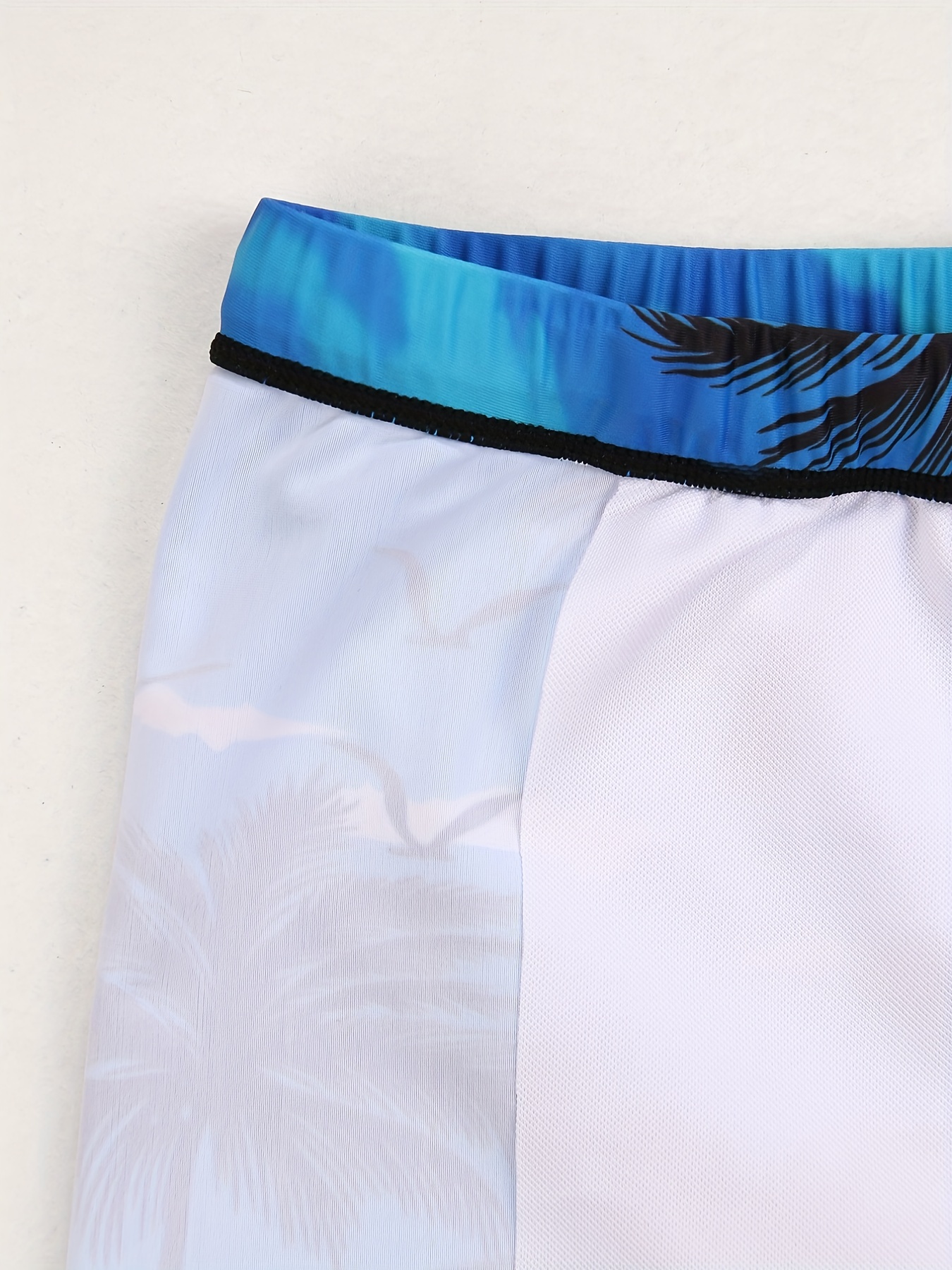 White Palms Drawstring- Men Swimsuit Brief - Men's Swimwear