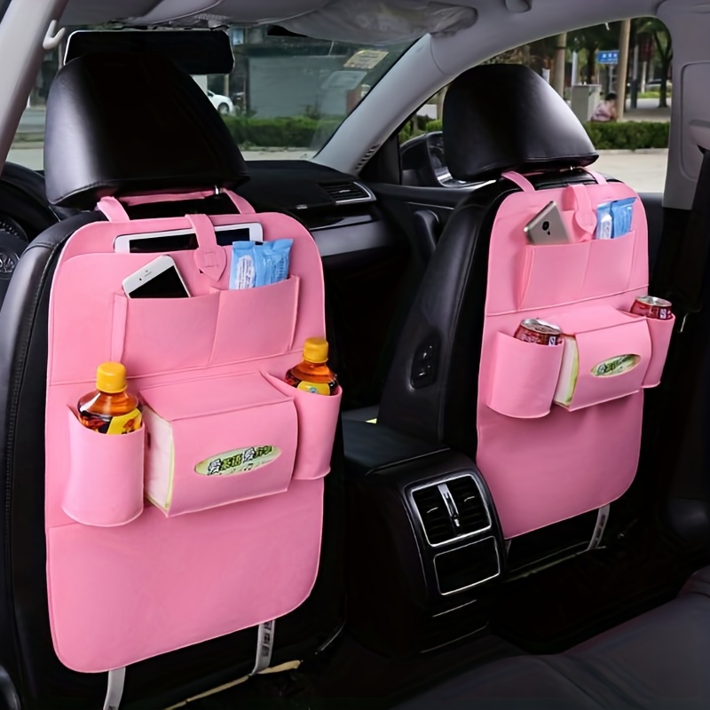 organiseur auto rose, poches de rangement sièges de voiture