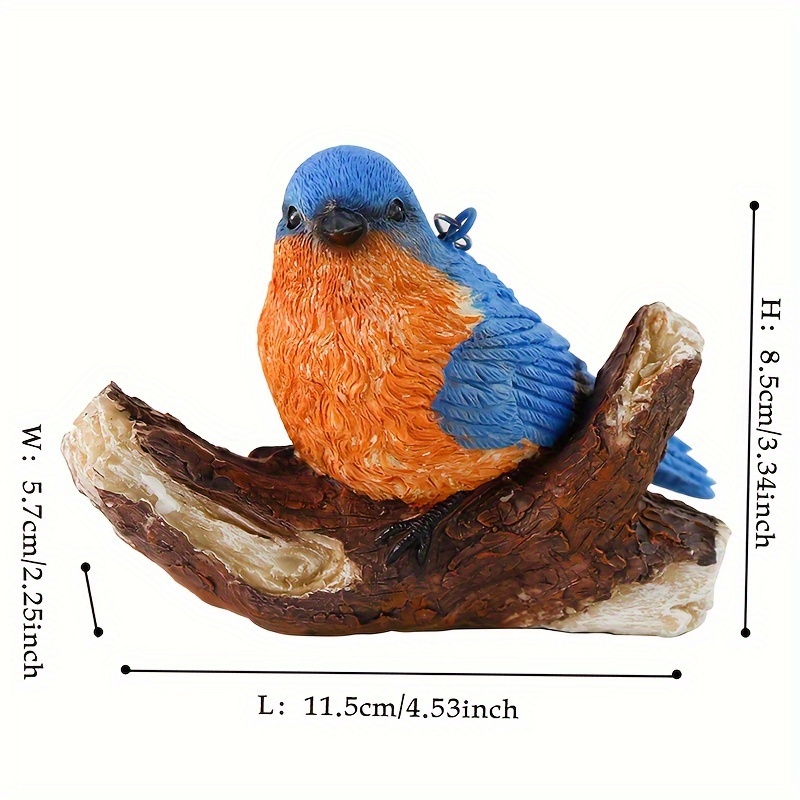 Custom Bird Figurine - 8 Blue Birds