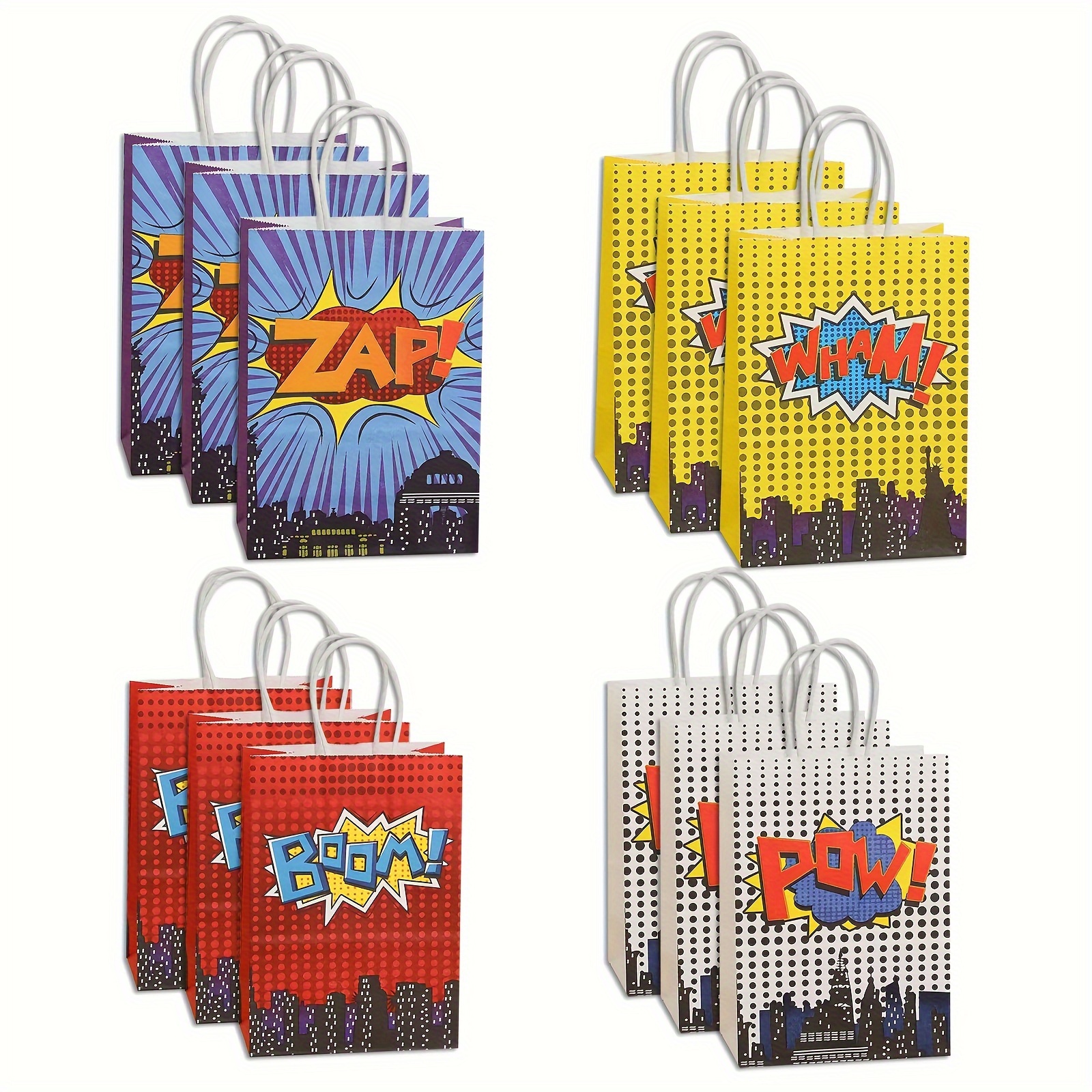 Bolsas de boutique – 8 x 4 x 10 pulgadas, paquete de 100 bolsas pequeñas de  plástico morado esmerilado transparente con asas para pequeñas empresas