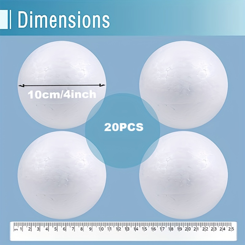 Large Polystyrene Balls White Polystyrene Craft Balls For - Temu