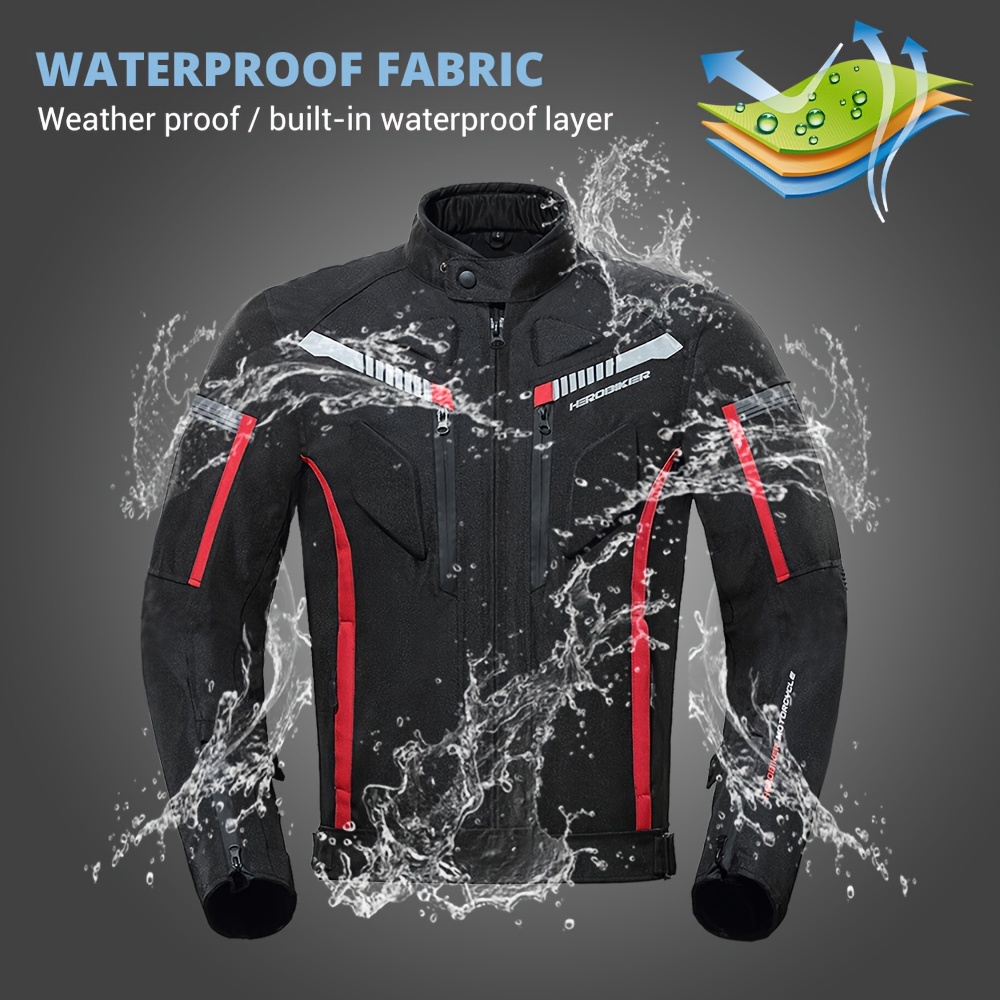 HEROBIKER Motorcycle Jacket Motocross Riding Jackets Motorbike CE Armor  Windproof Riding Clothing Protective Gear Waterproof : Automotive 