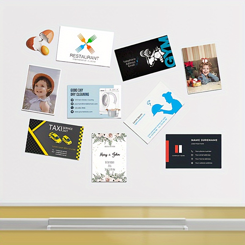 3.5 x 2 Inch Self Adhesive Business Card Magnets Peel and Stick