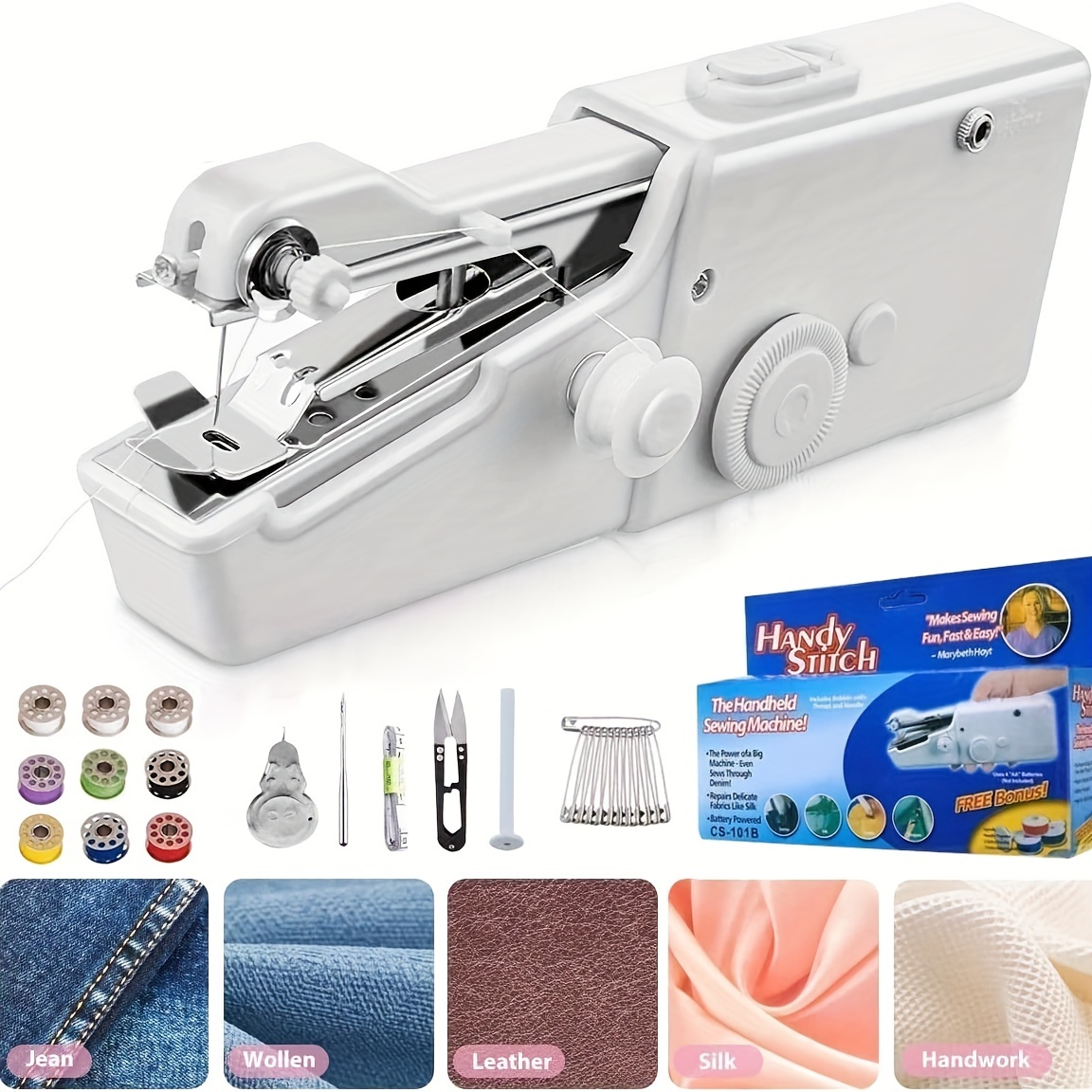 Handheld Sewing Machine Manual Portable Stapler Mini Sewer Machine Hand  Stitcher Needlework Tool for DIY Crafts Home Travel - AliExpress