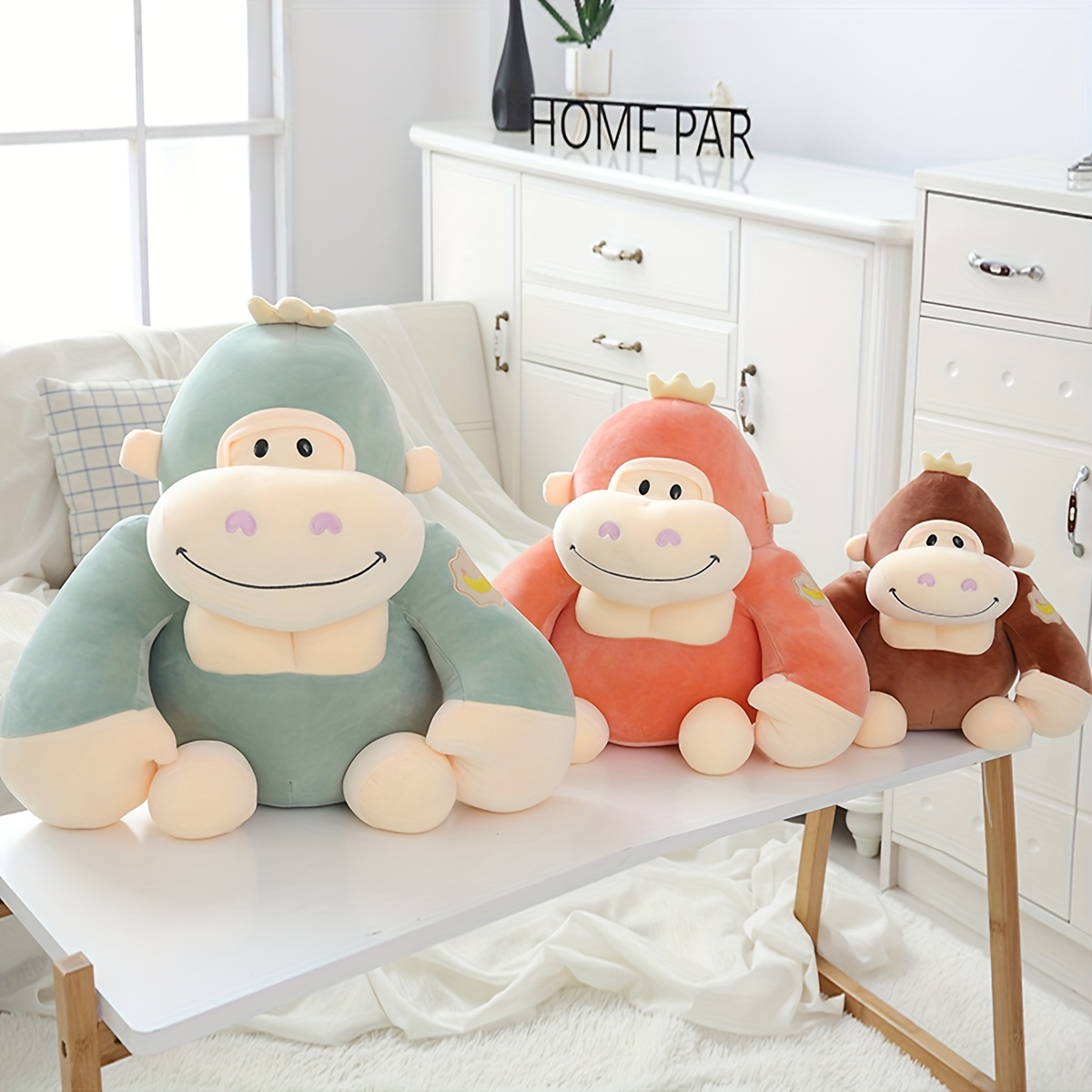 1pc cute gorilla plush doll toy kawaii soft plush stuffed animal doll throw pillow birthday gifts for boys kids 5