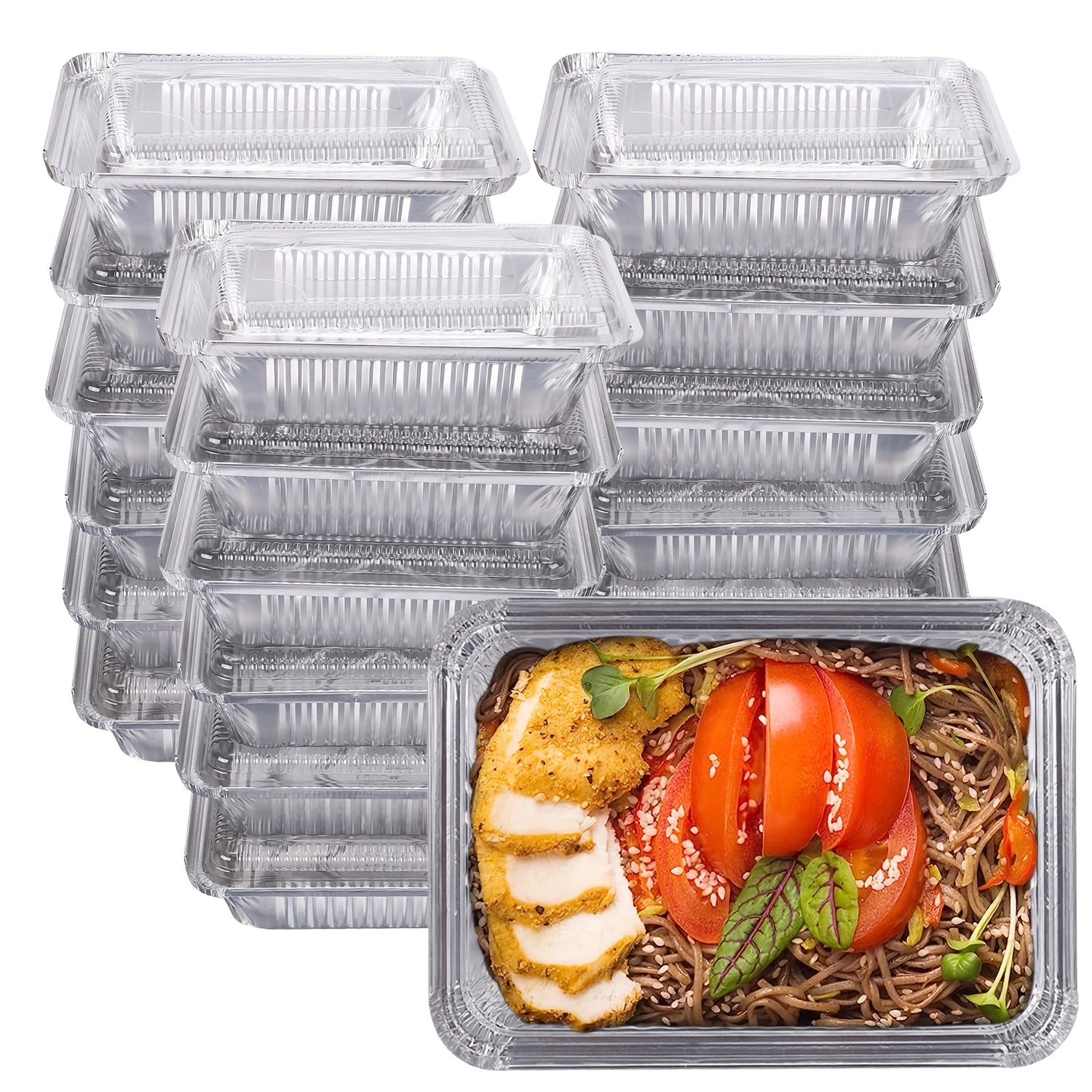 Heavy Duty Aluminum Pans With Foil Lids - Extra Thick Disposable Foil Food  Containers For Baking, Cooking, Roasting, And Heating - - Temu