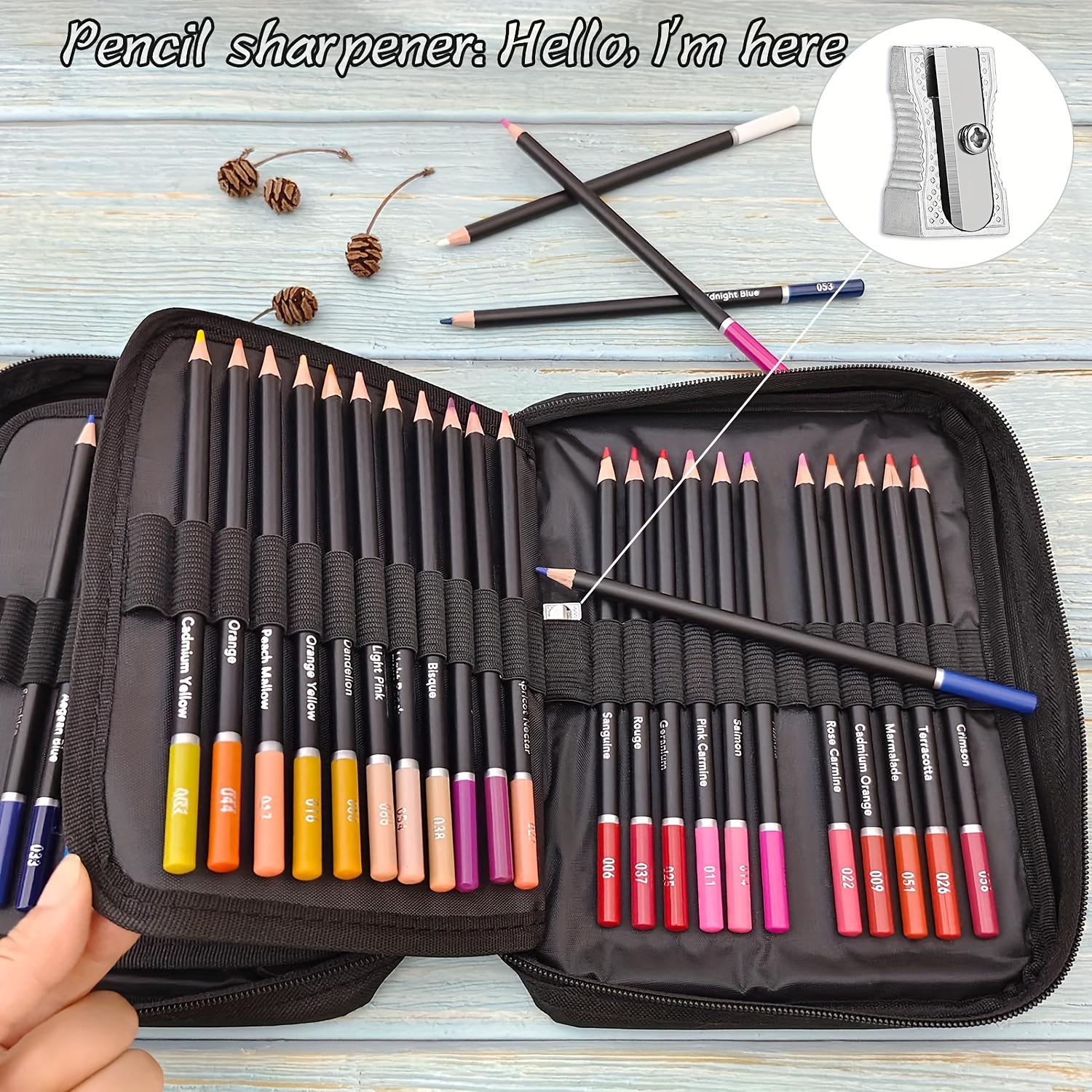 wooden case drawing pencil set high