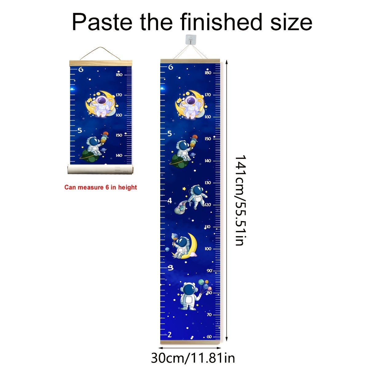 Kids Children Adult Height Growth Chart Measure Wall Hanging Ruler Home  Decor