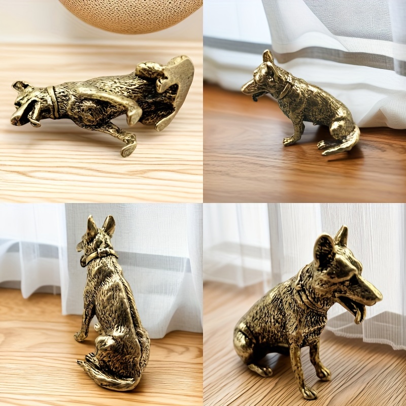 Brass Cheetah Figurine Ornaments Sculpture for Bookcase Shelf Cafe