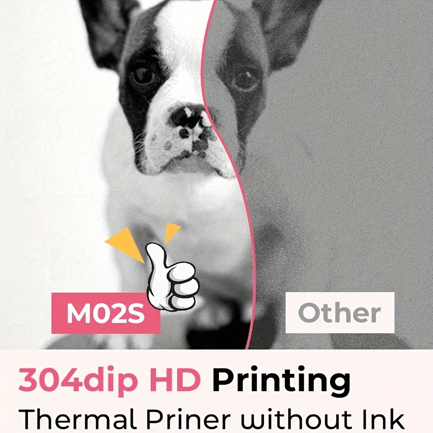 Phomemo M02s 300dpi Photo Printer With Paper Gift Box Bt - Temu