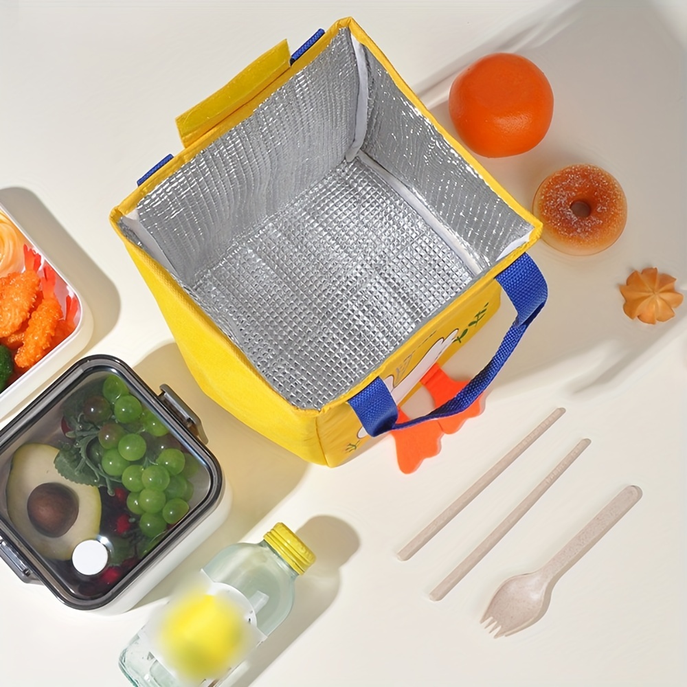 Insulated Stainless Steel Lunch Box With Yellow Duck Pattern - Temu