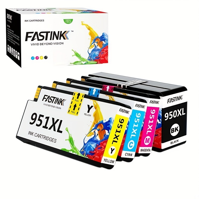 950XL 951XL Ink Cartridges Combo Pack Black Color Replacement for HP 950  951 XL HP950 HP951 XL HP950XL HP951XL to use with OfficeJet Pro 8600 8610
