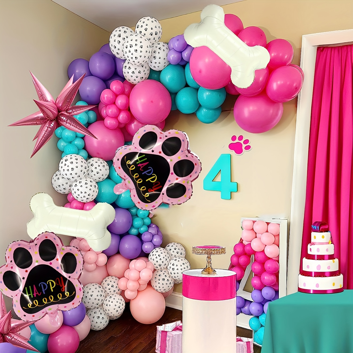 Gabby Dollhouse Anniversaire Décorations Ballons Arch Kit Chat