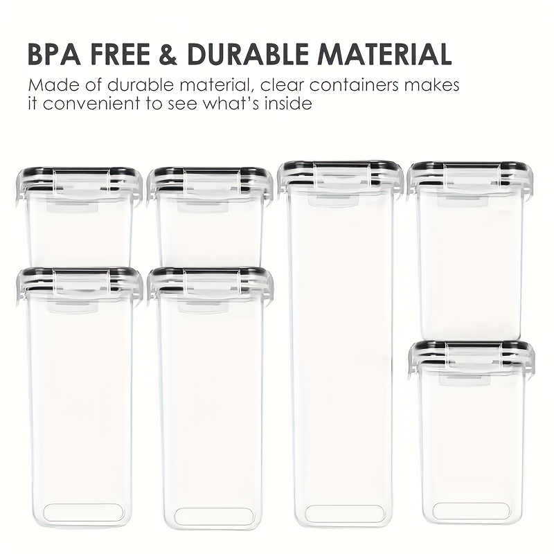 7pcs Kitchen Sealed Jar Storage Set for Grains Refrigerated Odorless