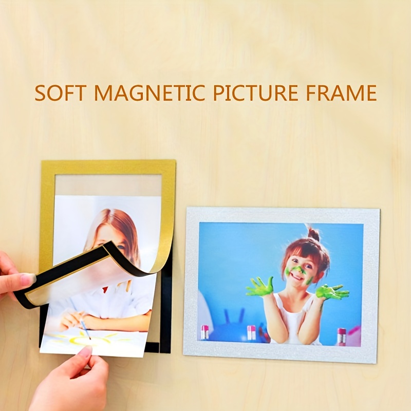 Magnetic Picture Frame Pictures Frame Reusable Black Magnet - Temu
