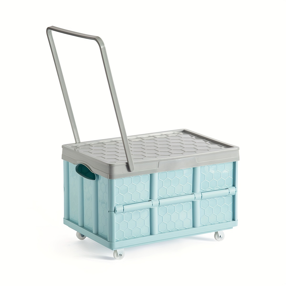 Large Capacity Transparent Storage Box With Wheels - Temu