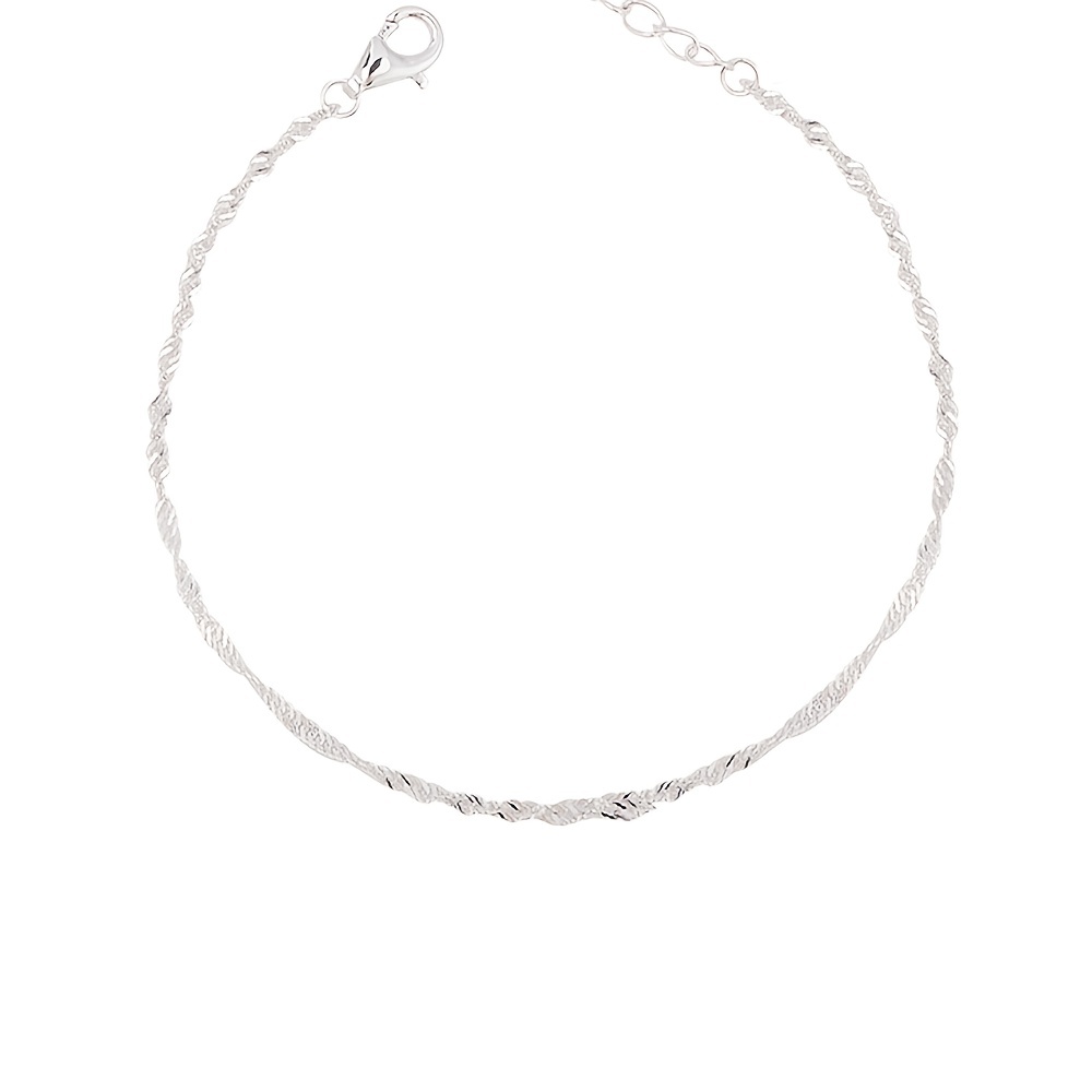 Ladies silver chain online bracelet