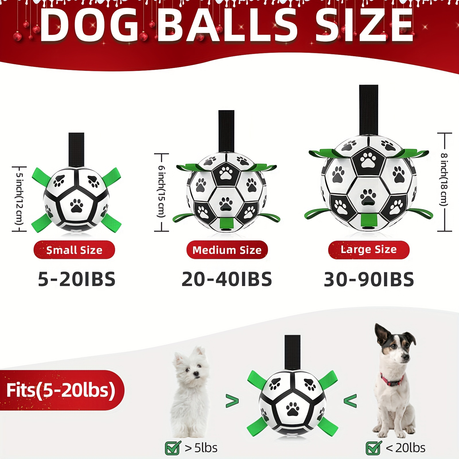 Dog Toy Ball, 20 Cm Durable Dog Toy for Small Medium Large Dogs