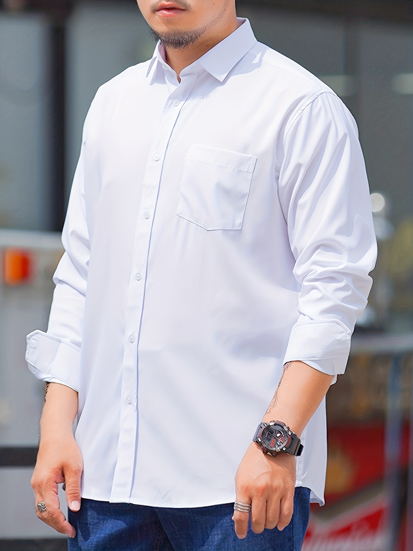 Free: White dress shirt , Blouse White Dress shirt Formal wear, A