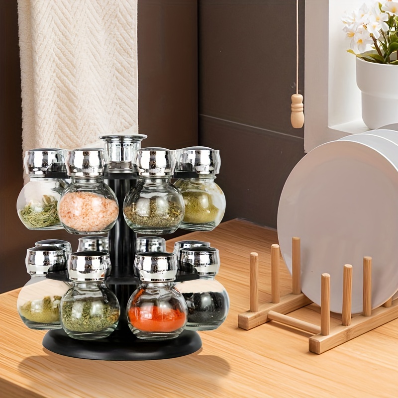 Dropship Round Revolving Seasoning Rack With 12 Jars, Countertop Spice Rack  Kitchen Organizer to Sell Online at a Lower Price