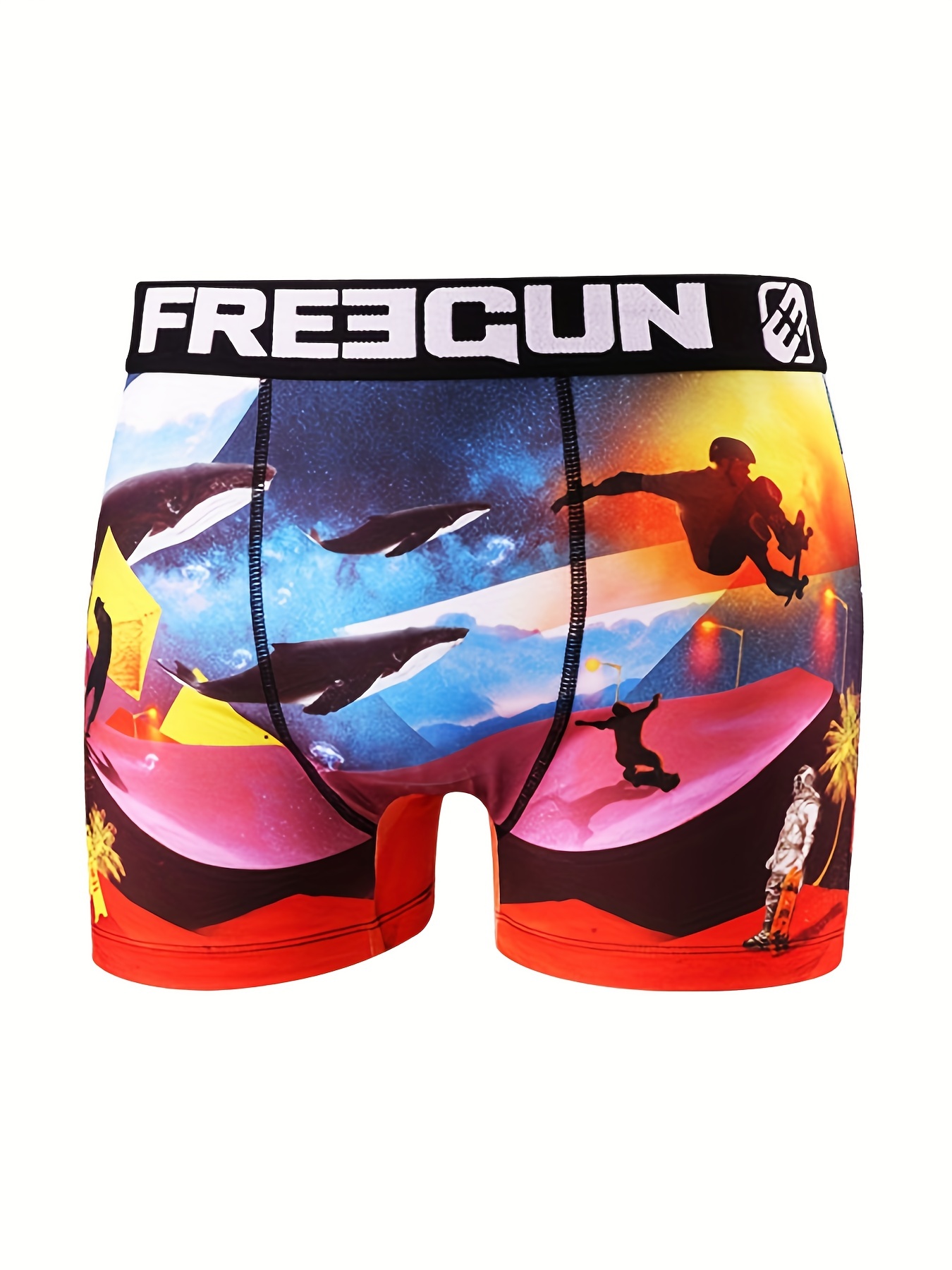 Super Mario Bros Men Boxers Anime Breathable Underwear Adult 3D