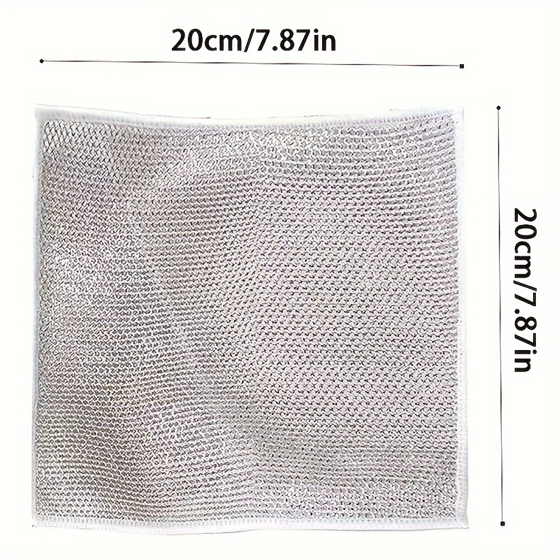1pc wire grid dishcloth steel wire scouring pad replaces steel wire ball household cleaning cloth grid non stick oil rag kitchen stove dishwashing pot cleaning tool kitchen supplies