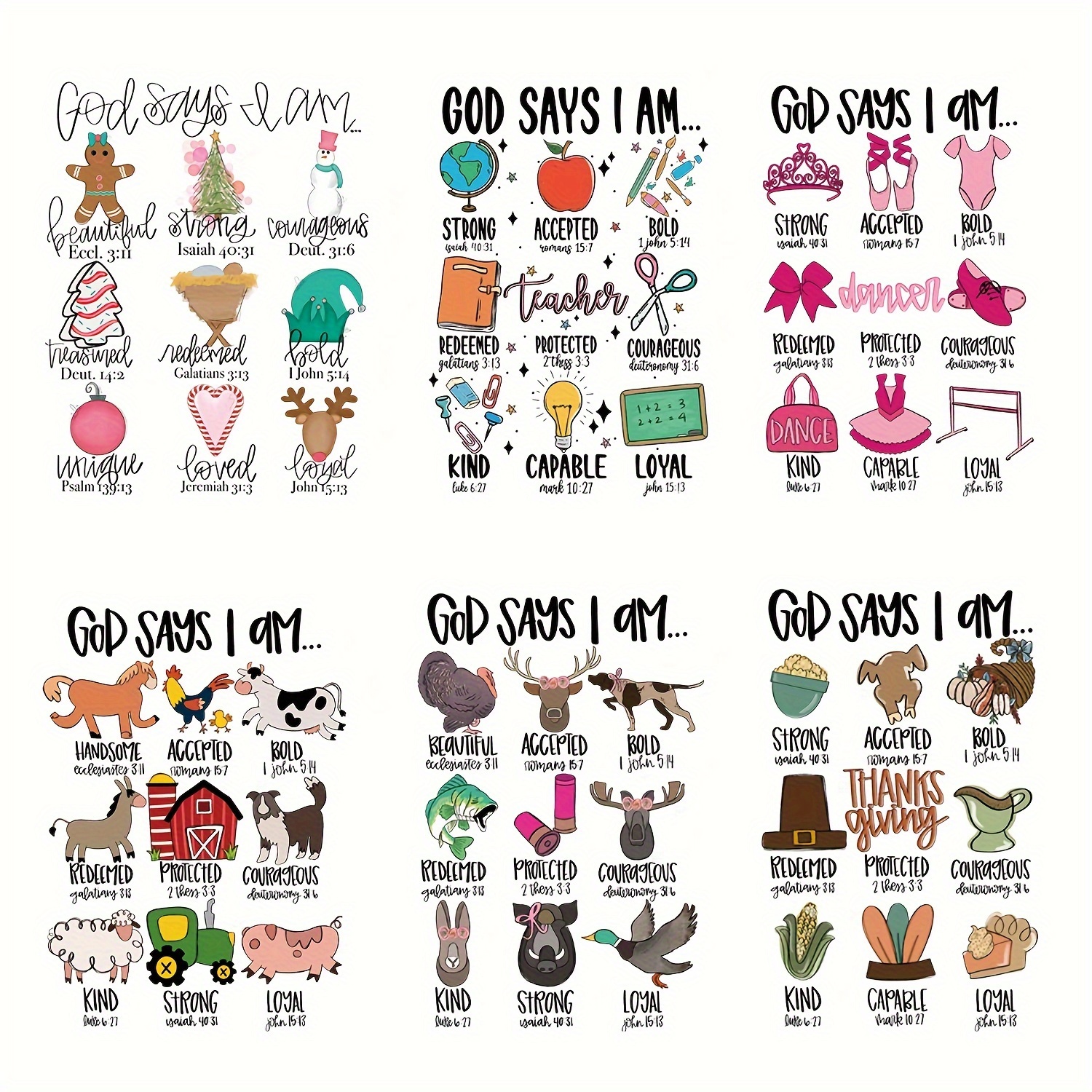 Cute If I Am Animals Designs Diy Iron On Transfers Stickers - Temu