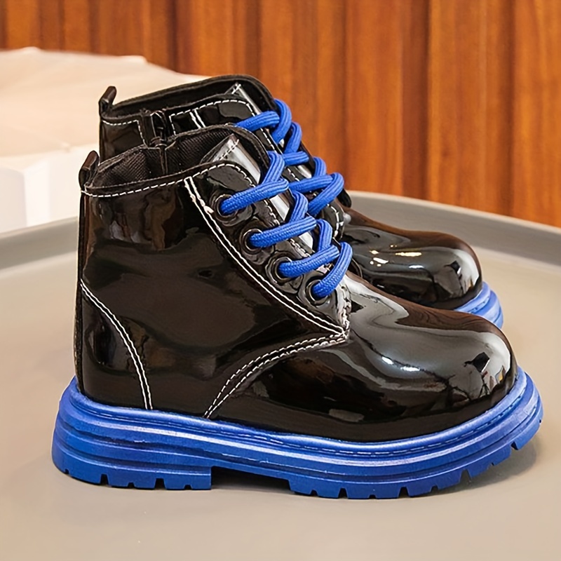 Black boots with outlet blue zipper