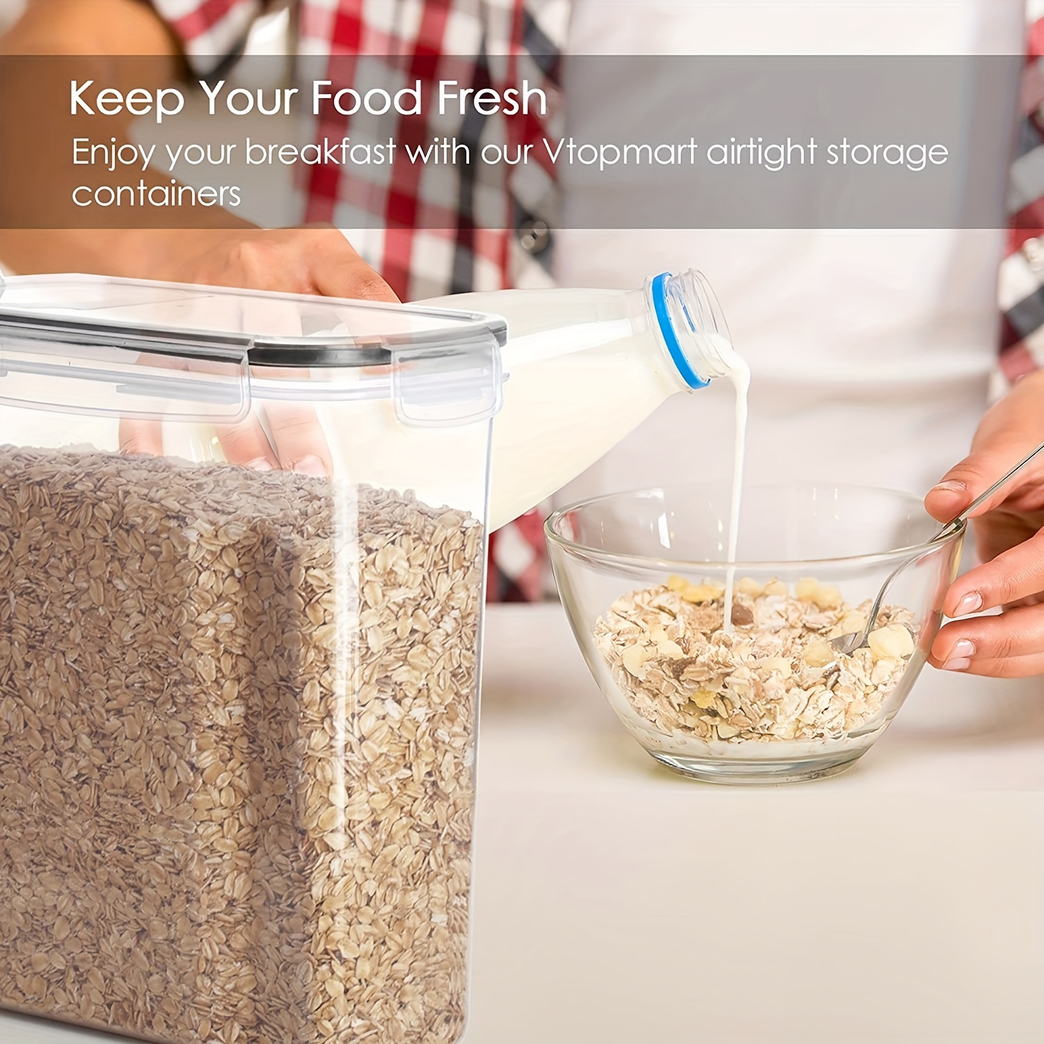 Keep Your Food Fresh And Secure With Airtight Food Storage Container - Temu